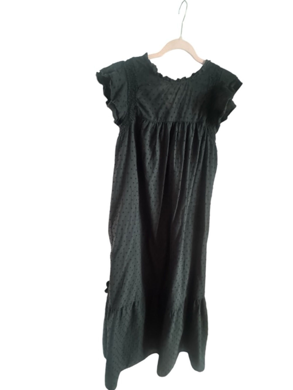 Who What Wear Black Texture  Dot Midi Dress